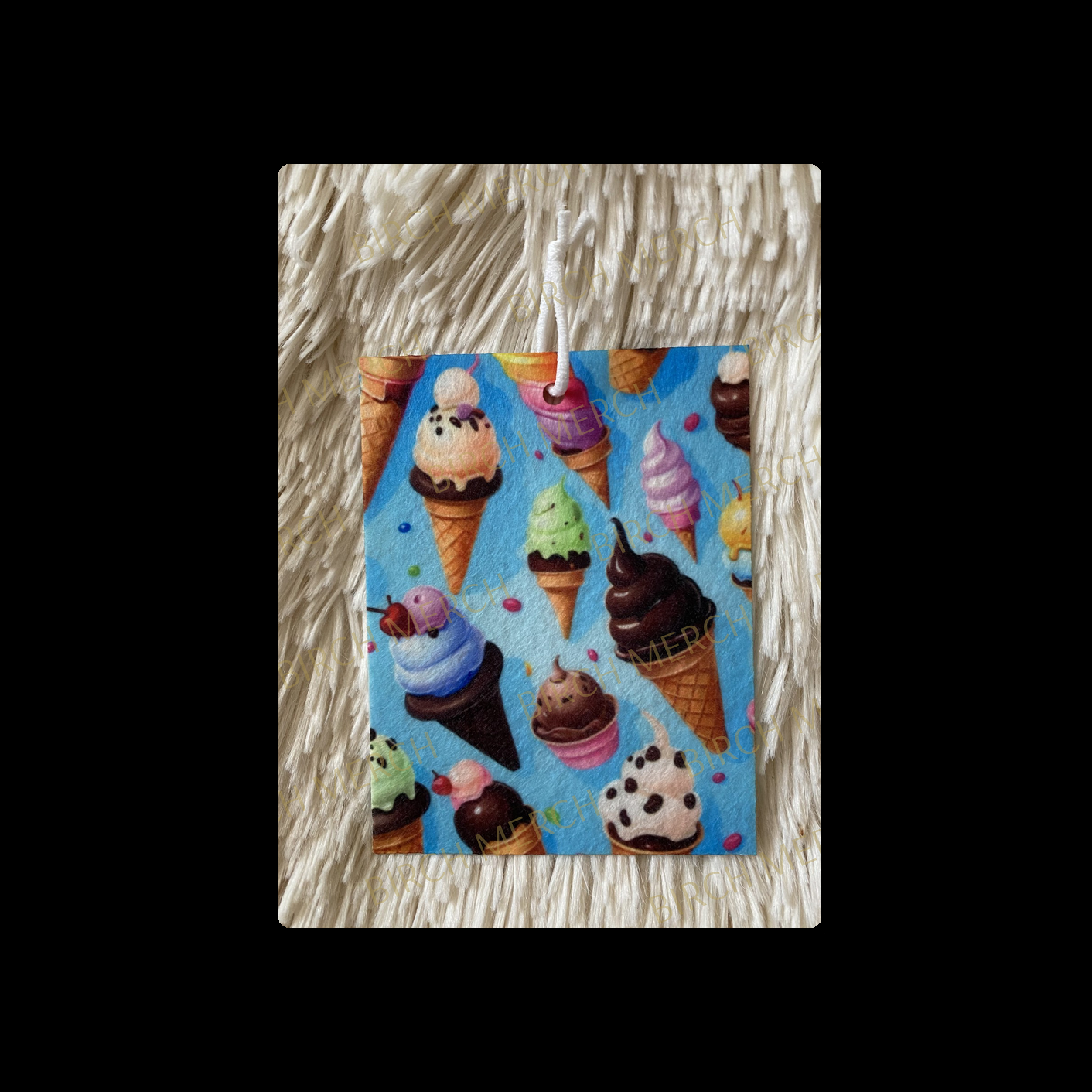 Ice Cream Double Sided Air Freshener 10cm x 7.5cm