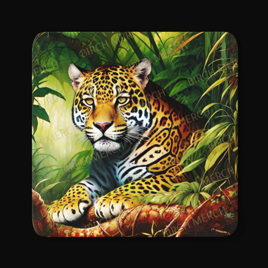 Jaguar Square Coaster 9cm x 9cm Design 1