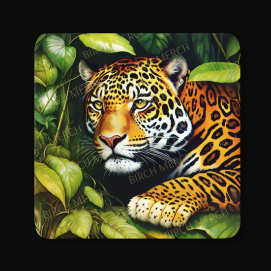 Jaguar Square Coaster 9cm x 9cm Design 2