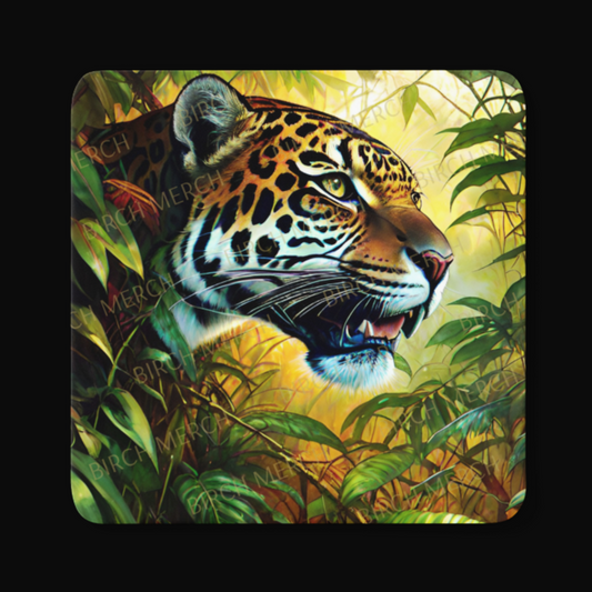 Jaguar Square Coaster 9cm x 9cm Design 3