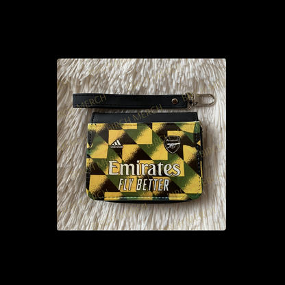 Arsenal 2022/23 Jamaica Pre Match Kit PU Leather Purse 10.5cm x 7.5cm