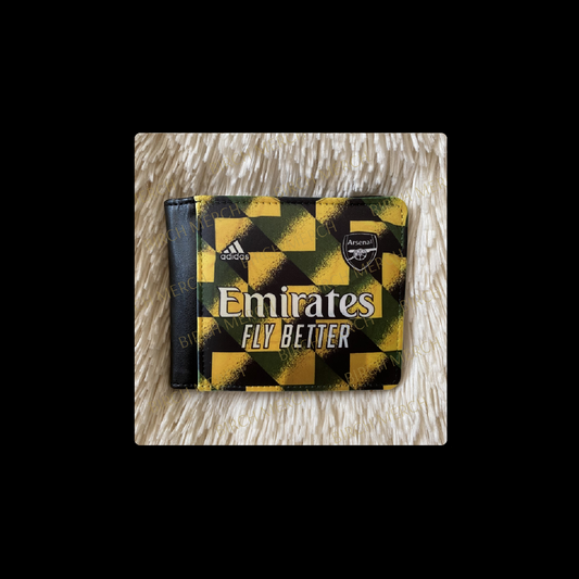 Arsenal 2022/23 Jamaica Pre Match Kit PU Material Wallet 10cm x 9.5cm