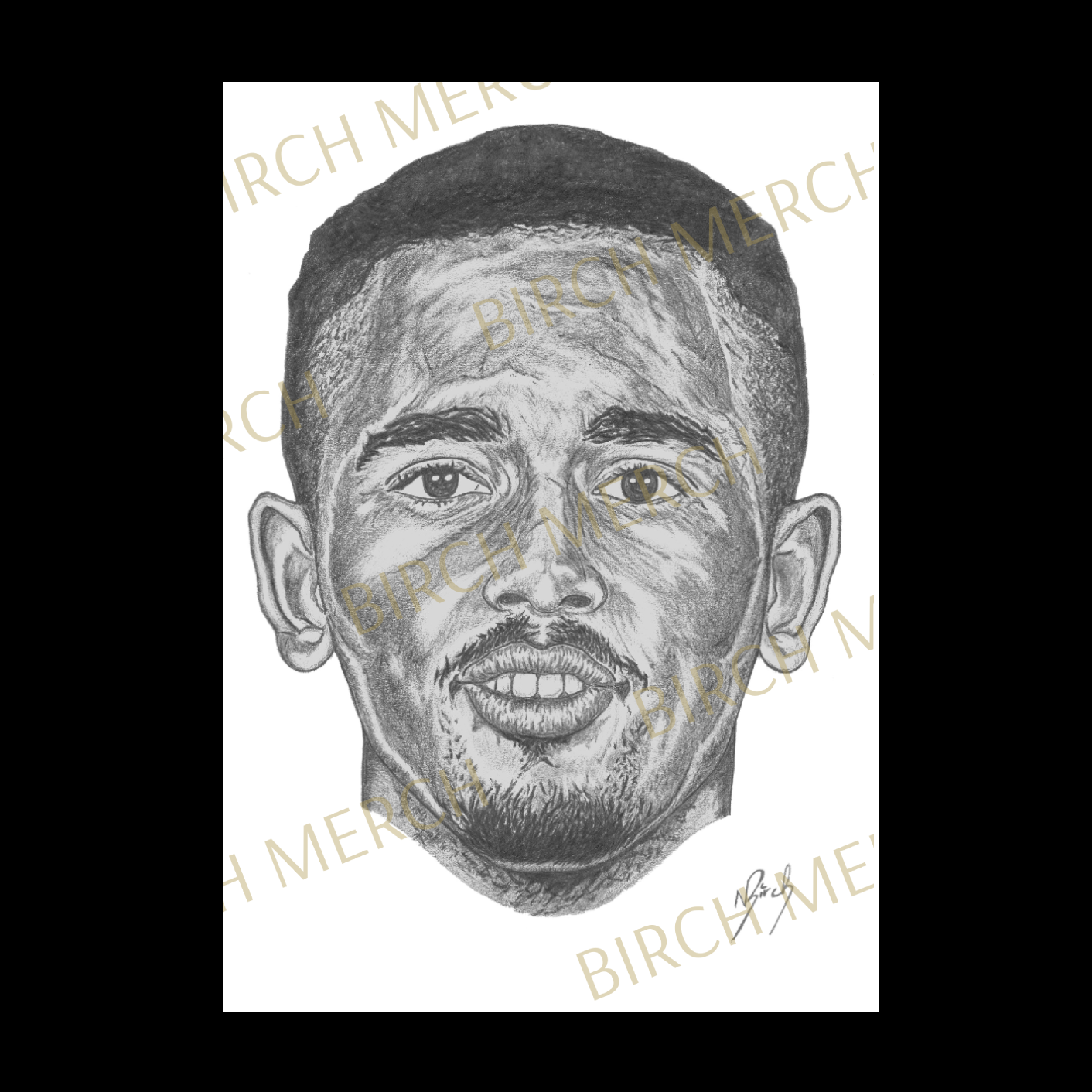 Arsenal Current Players Gabriel Jesus Portrait Print