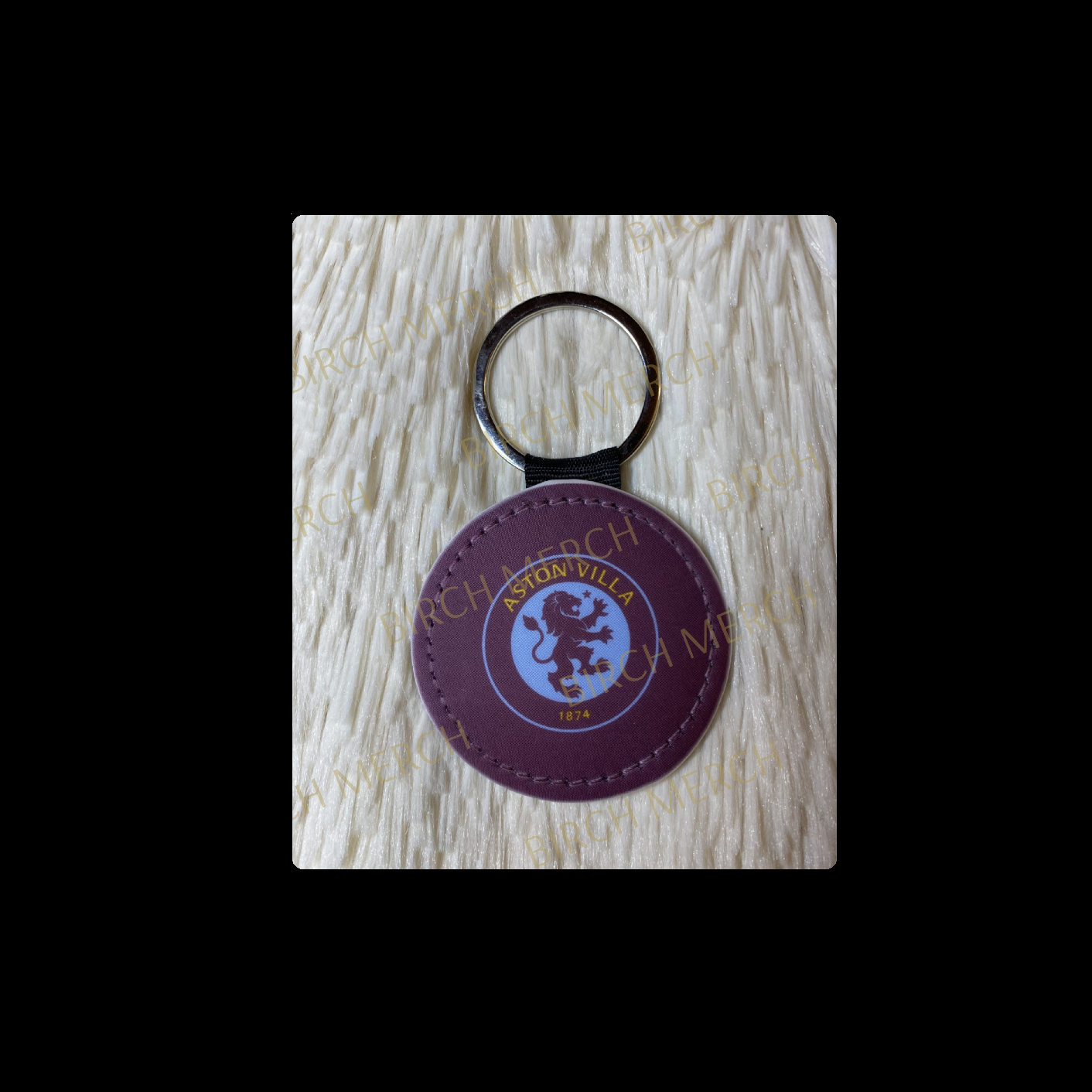 Aston Villa Badge Round Keyring 5cm