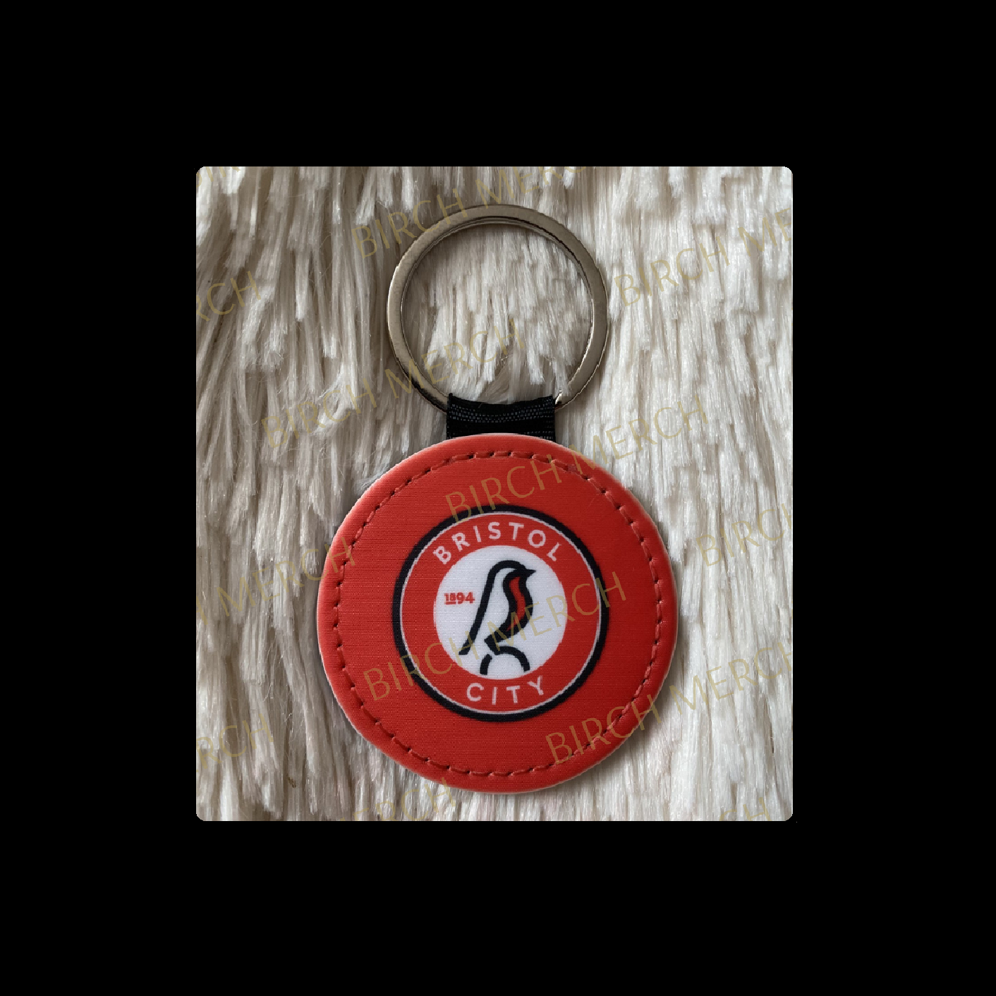 Bristol City Badge Round Keyring 5cm