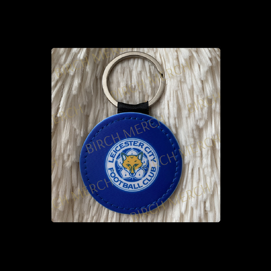 Leicester City Badge Round Keyring 5cm