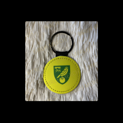 Norwich City Badge Round Keyring 5cm