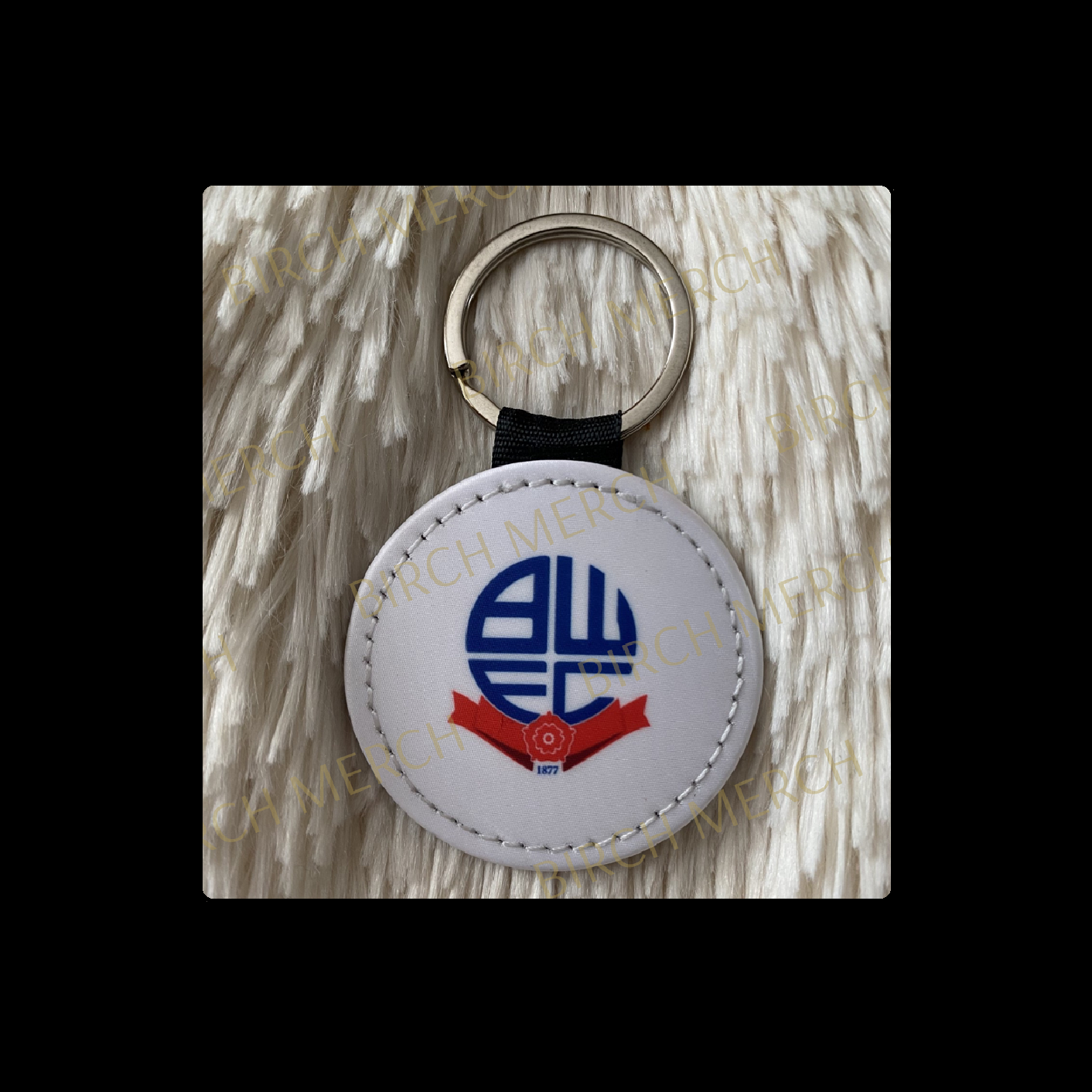 Bolton Wanderers Badge Round Keyring 5cm