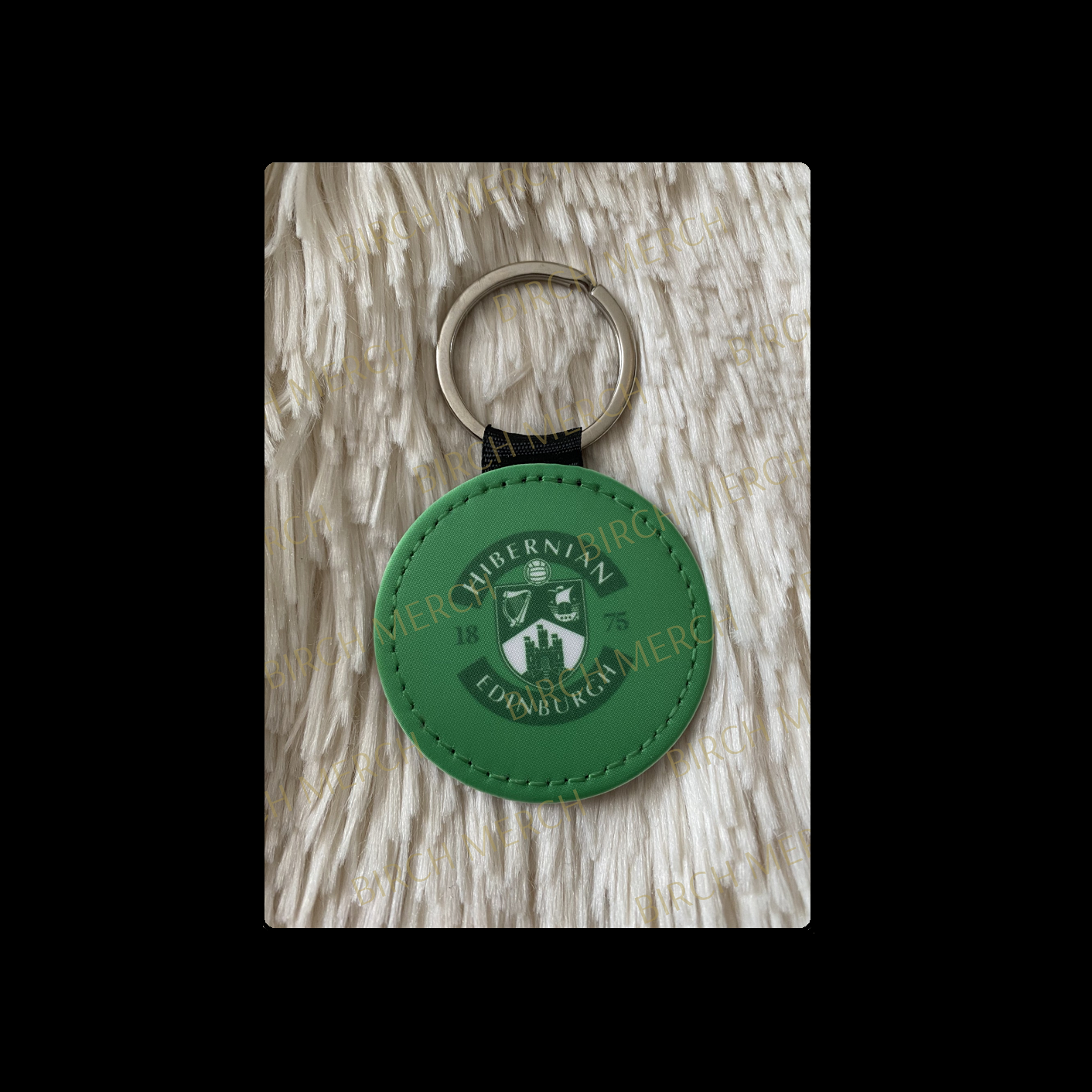 Hibernian Badge Round Keyring 5cm