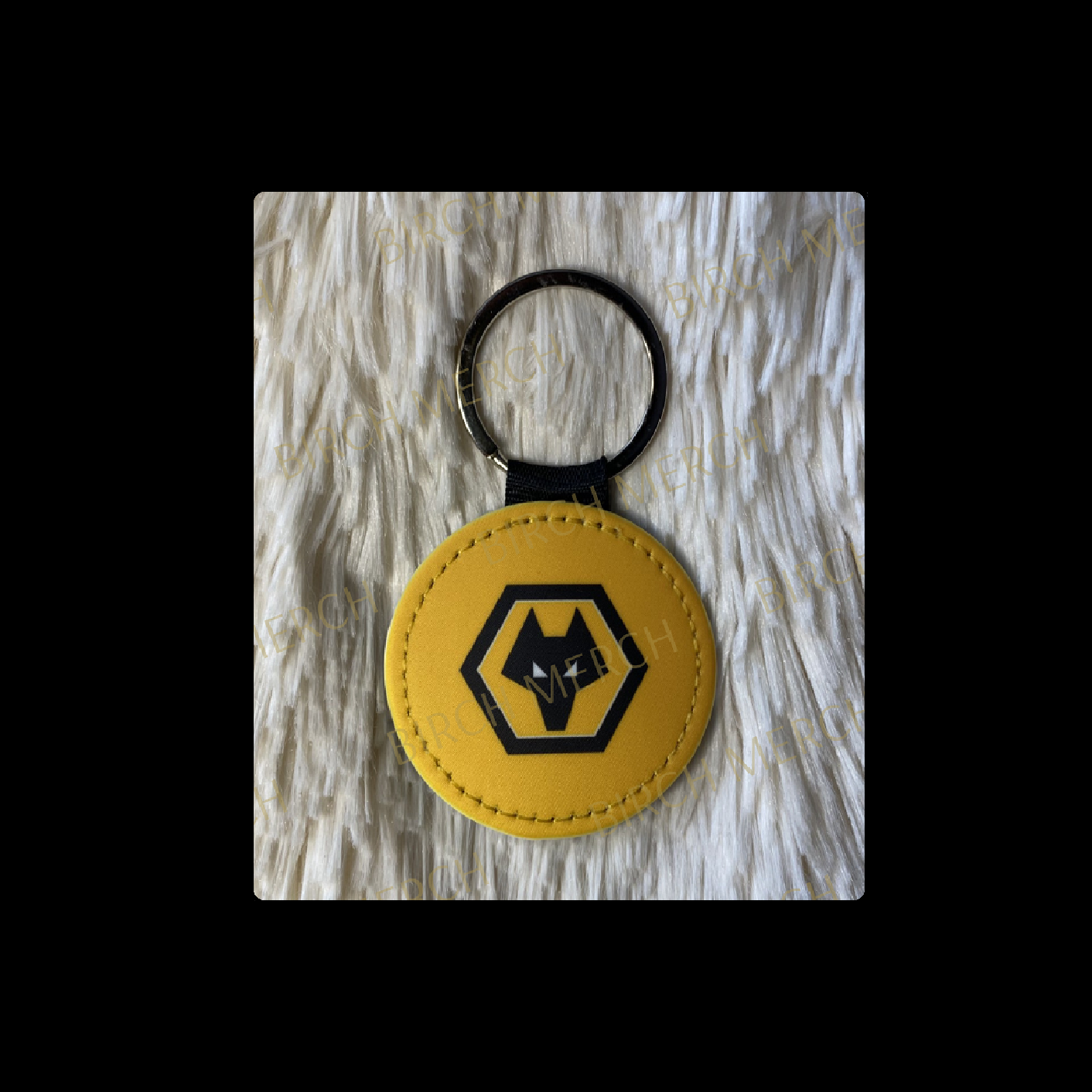 Wolves Badge Round Keyring 5cm