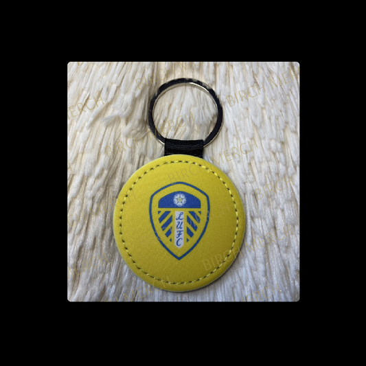 Leeds United Badge Round Keyring 5cm