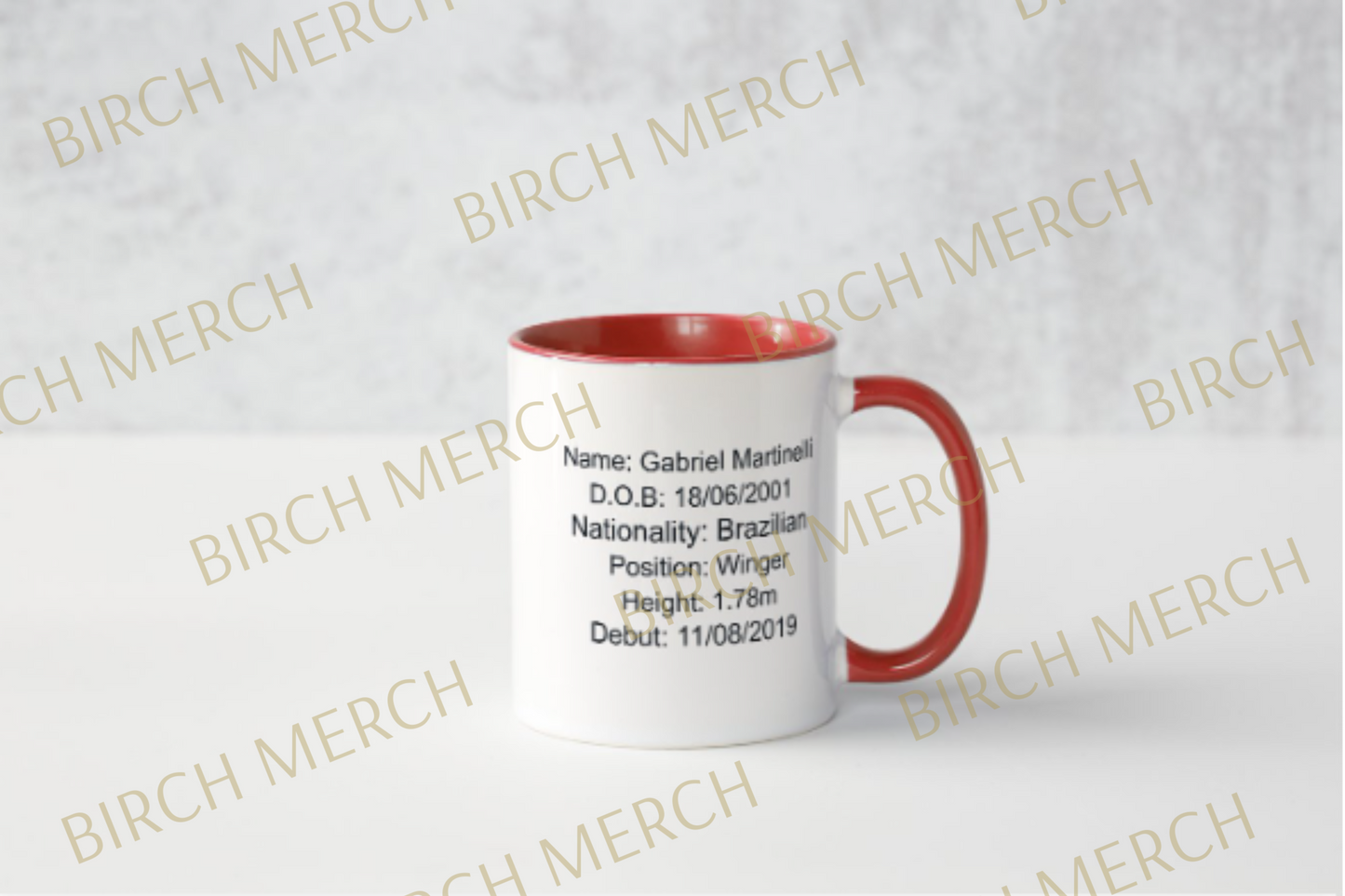 Arsenal Current Players Gabriel Martinelli 11oz (330ml) Mug