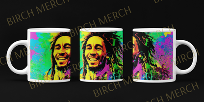 Bob Marley 11oz (330ml) Mug Full Wrap Design 1