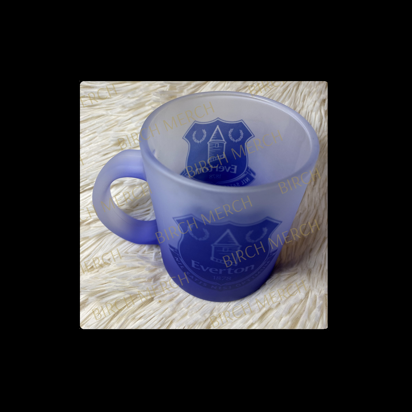 Everton Badge 11oz (330ml) Blue Two Tone Frosted Mug