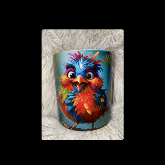 Scruffy Bird 11oz (330ml) Mug Full Wrap Design 4