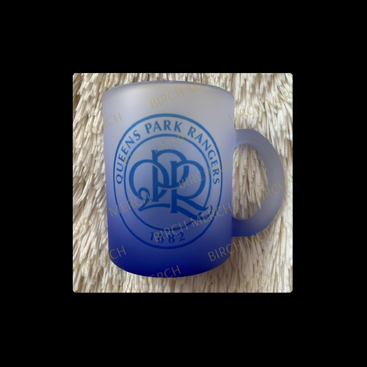 Queens Park Rangers QPR Badge 11oz (330ml) Blue Two Tone Frosted Mug