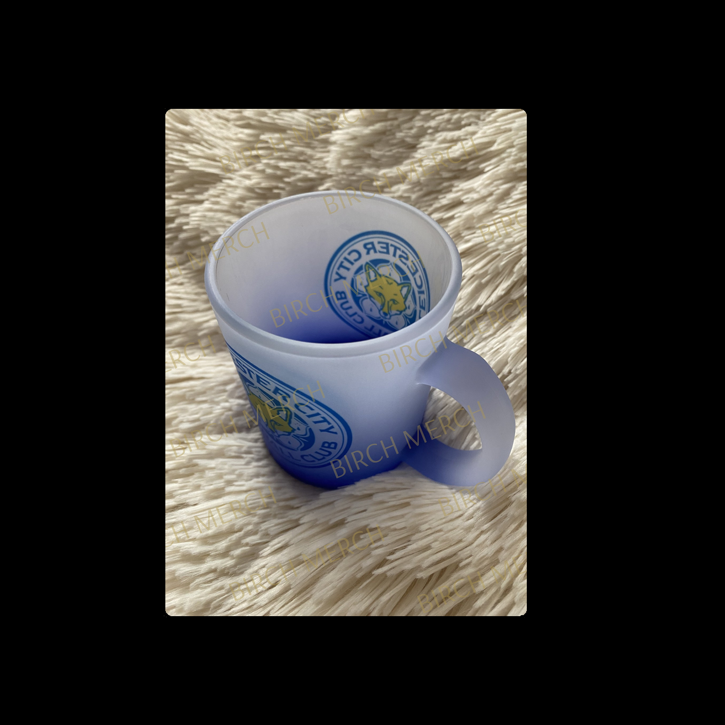 Leicester City Badge 11oz (330ml) Blue Two Tone Frosted Mug