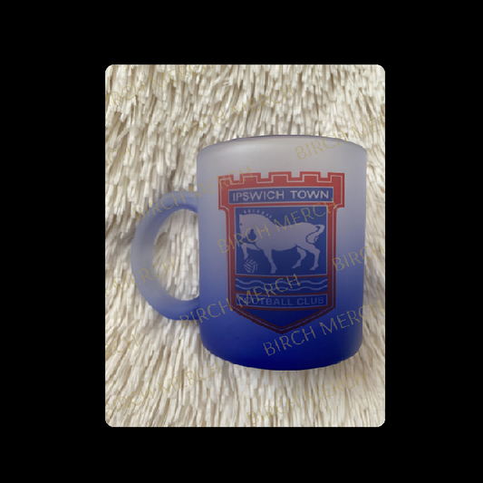 Ipswich Town Badge 11oz (330ml) Blue Two Tone Frosted Mug