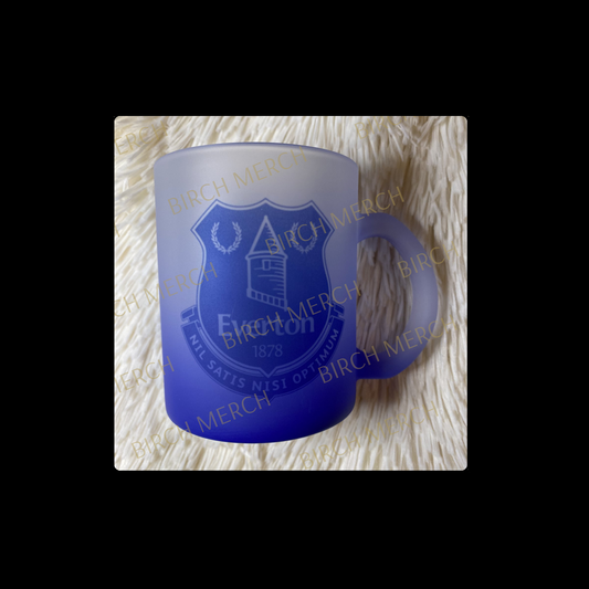 Everton Badge 11oz (330ml) Blue Two Tone Frosted Mug