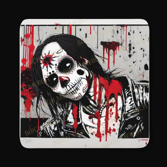 Horror Theme Square Coaster 9cm x 9cm Design 3