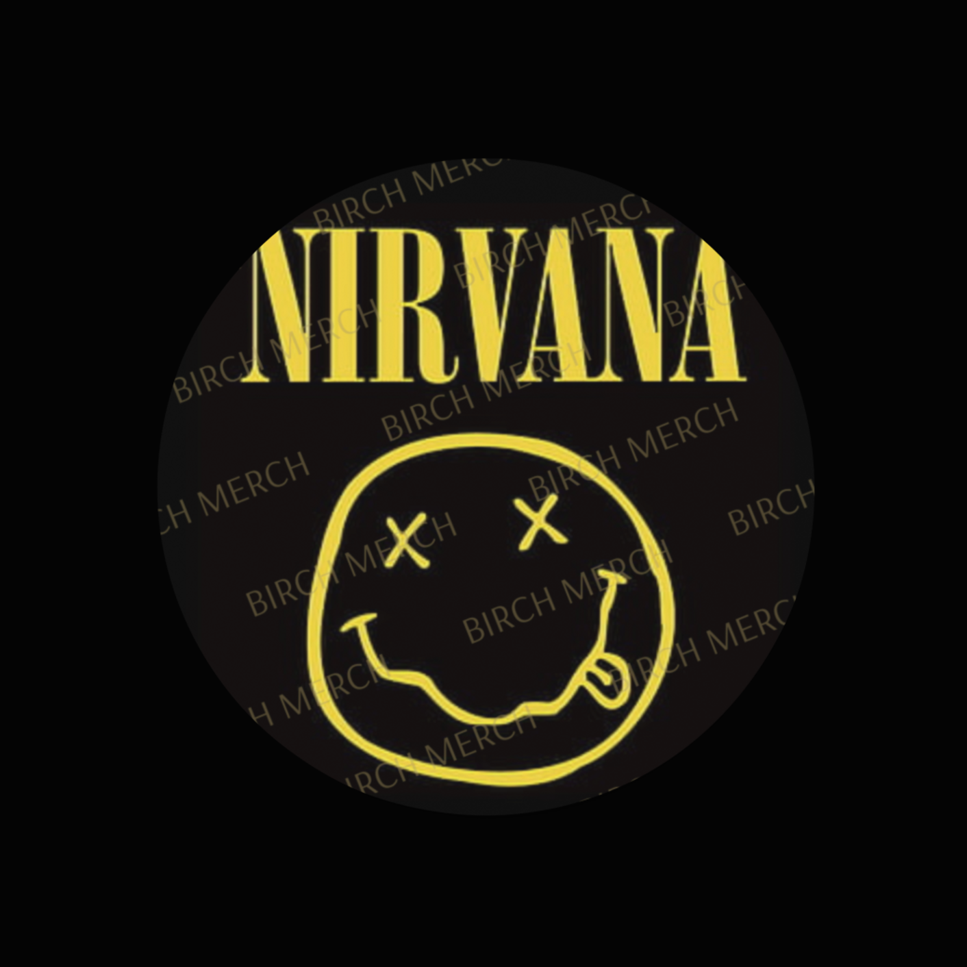 Nirvana Smiley Logo Round Coaster 9cm