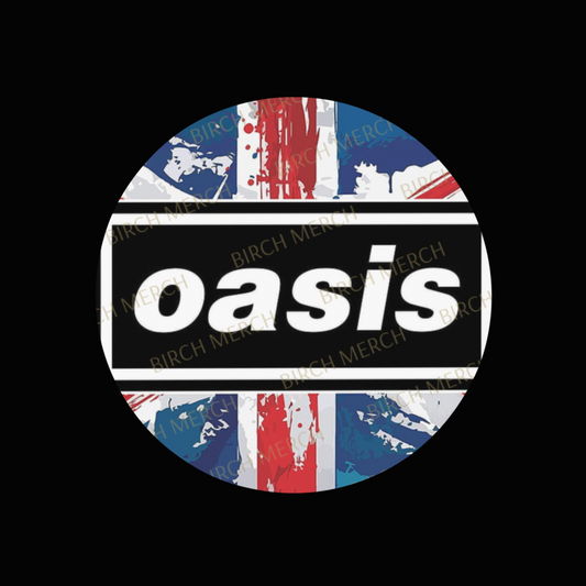 Oasis Britpop Logo Round Coaster 9cm