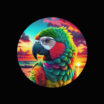 Parrot Square/Round Coaster 9cm x 9cm Design 2