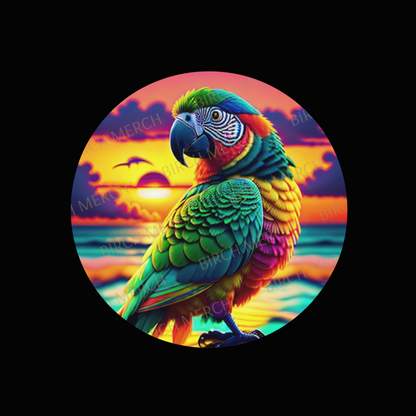 Parrot Square/Round Coaster 9cm x 9cm Design 5