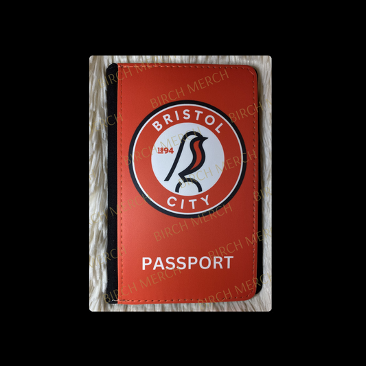 Bristol City Badge PU Material Passport Holder Wallet 15cm x 10cm