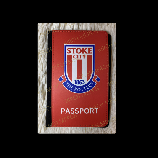 Stoke City Badge PU Material Passport Holder Wallet 15cm x 10cm