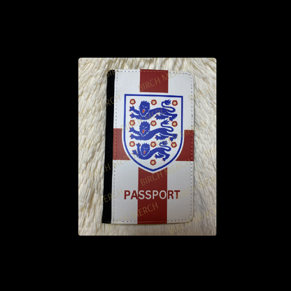 England Badge PU Material Passport Holder Wallet 15cm x 10cm