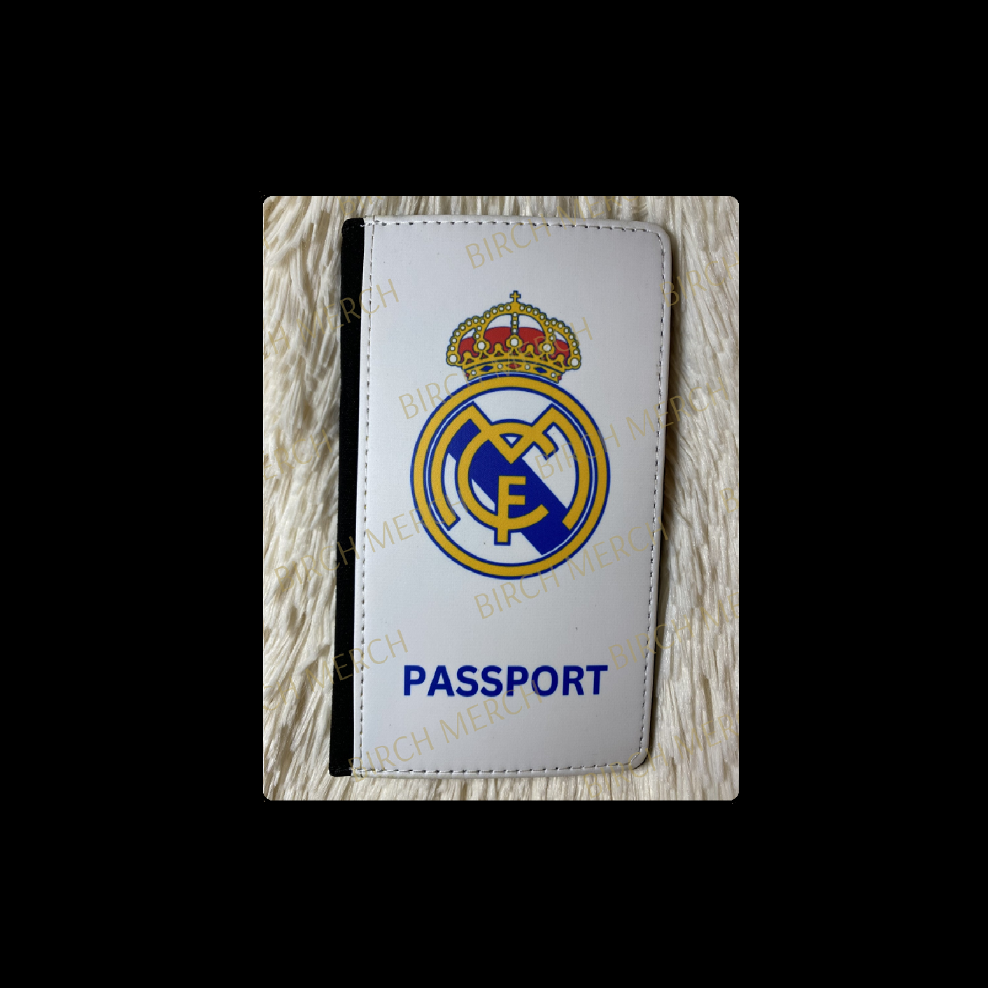 Real Madrid Badge PU Material Passport Holder Wallet 15cm x 10cm