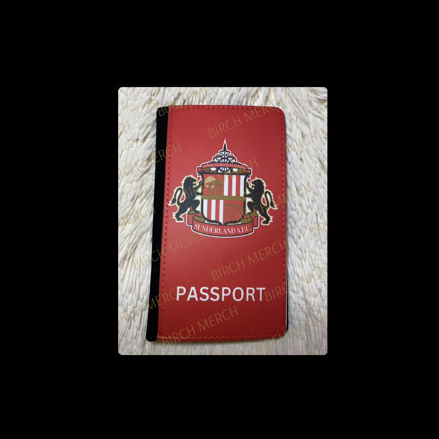 Sunderland Badge PU Material Passport Holder Wallet 15cm x 10cm