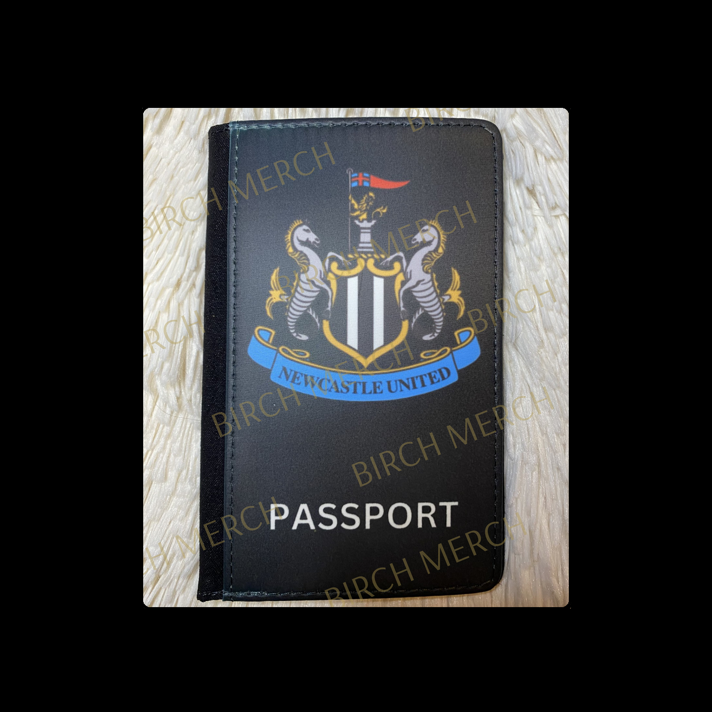 Newcastle United Badge PU Material Passport Holder Wallet 15cm x 10cm