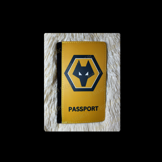 Wolves Badge PU Material Passport Holder Wallet 15cm x 10cm