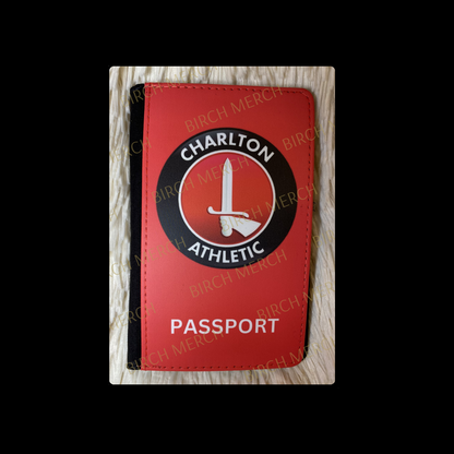 Charlton Athletic Badge PU Material Passport Holder Wallet 15cm x 10cm