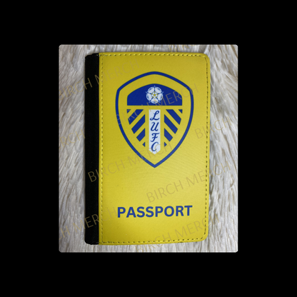 Leeds United Badge PU Material Passport Holder Wallet 15cm x 10cm