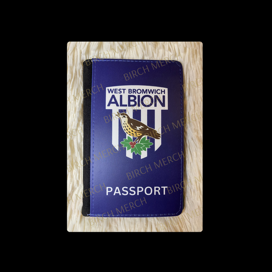 West Bromwich Albion Badge PU Material Passport Holder Wallet 15cm x 10cm