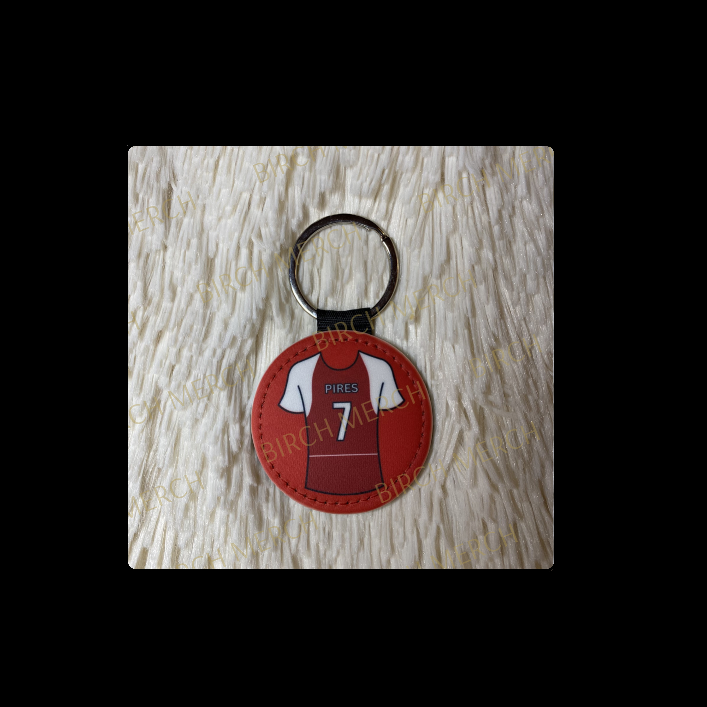 Arsenal Red Pires 7 Shirt Round Keyring 5cm