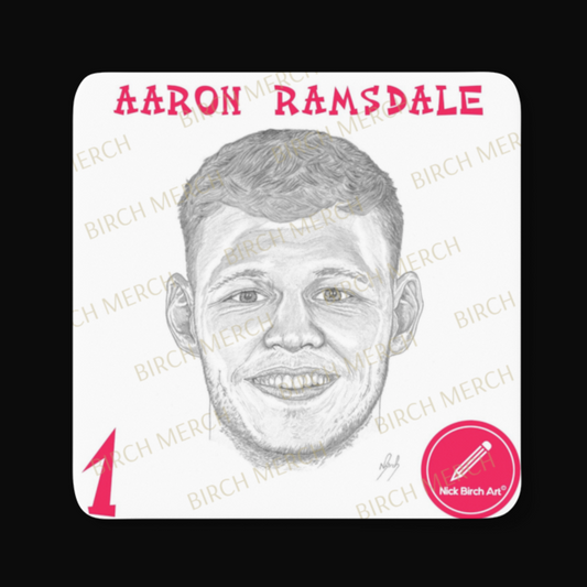 Arsenal Current Players Aaron Ramsdale Square Coaster 9cm x 9cm