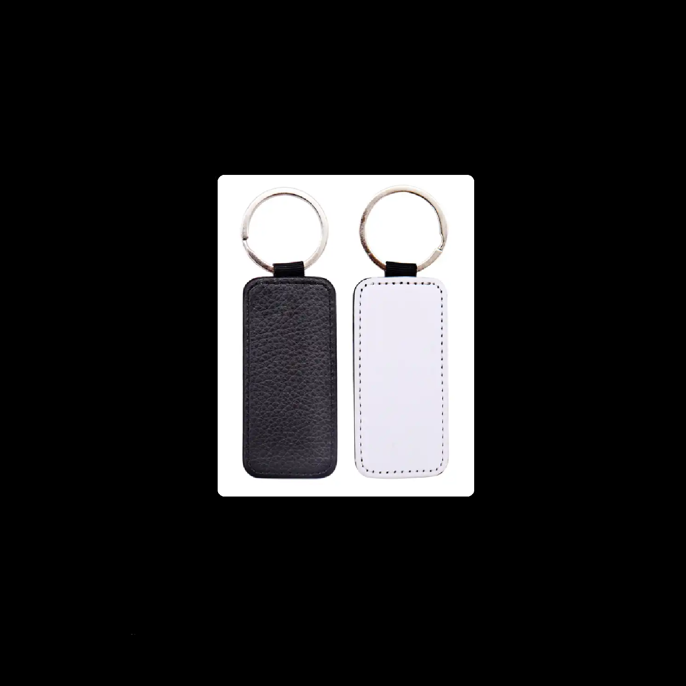 Personalised Custom Rectangular Keyring 4cm x 8cm