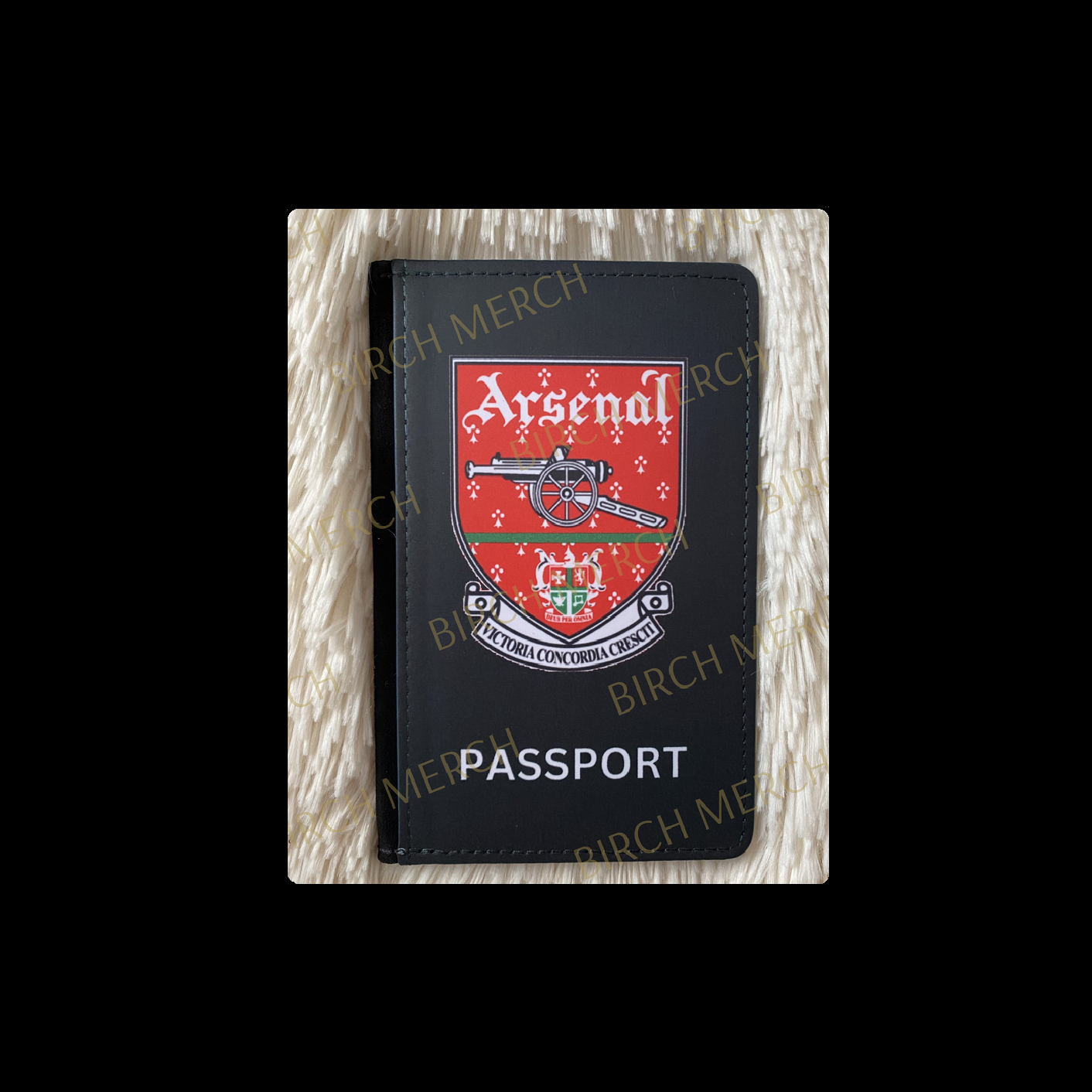 Arsenal 1990-1994 Badge PU Material Passport Holder Wallet 15cm x 10cm