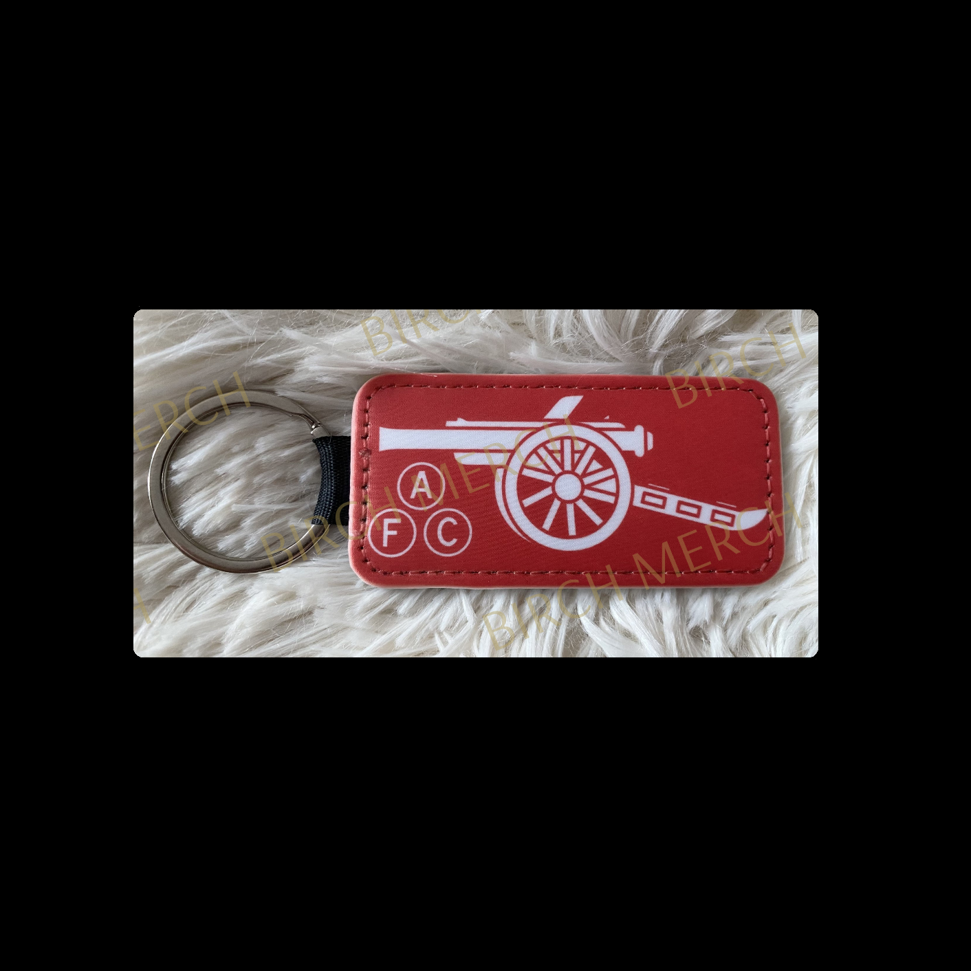 Arsenal Red & White 1978-1979 Badge Rectangular Keyring 4cm x 8cm