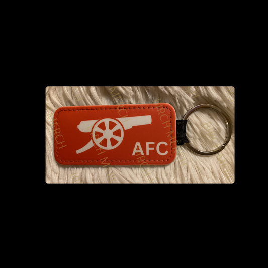 Arsenal Red & White Cannon Rectangular Keyring 4cm x 8cm