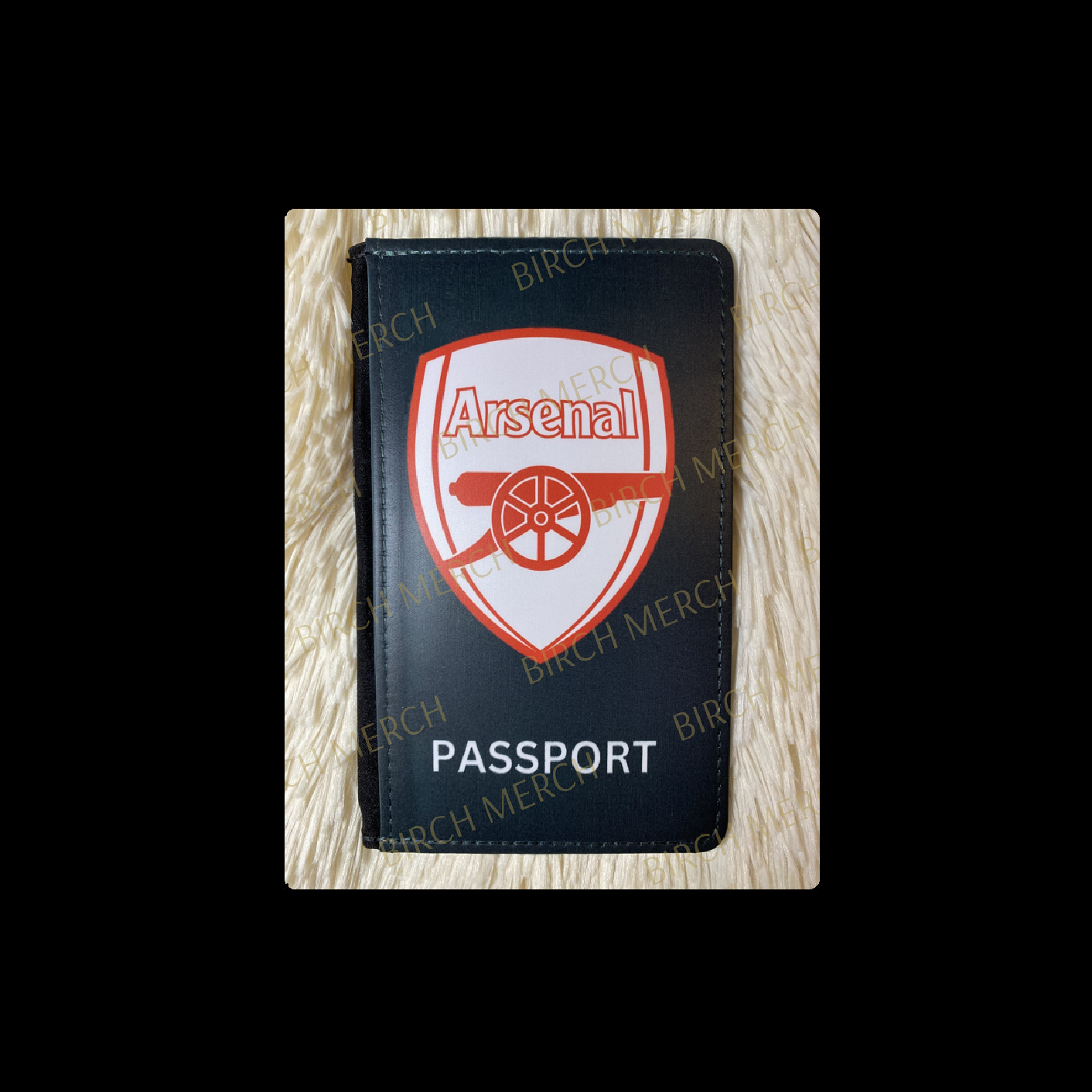 Arsenal Red & White Badge PU Material Passport Holder Wallet 15cm x 10cm