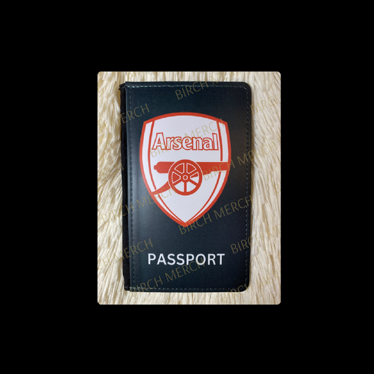 Arsenal Red & White Badge PU Material Passport Holder Wallet 15cm x 10cm