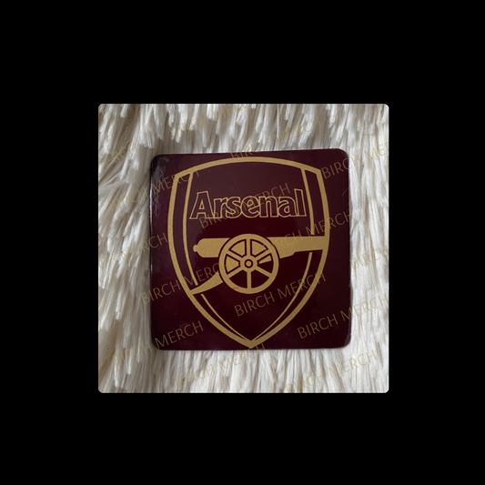 Arsenal Redcurrant & Gold Badge Square Magnet 6.5cm x 6.5cm