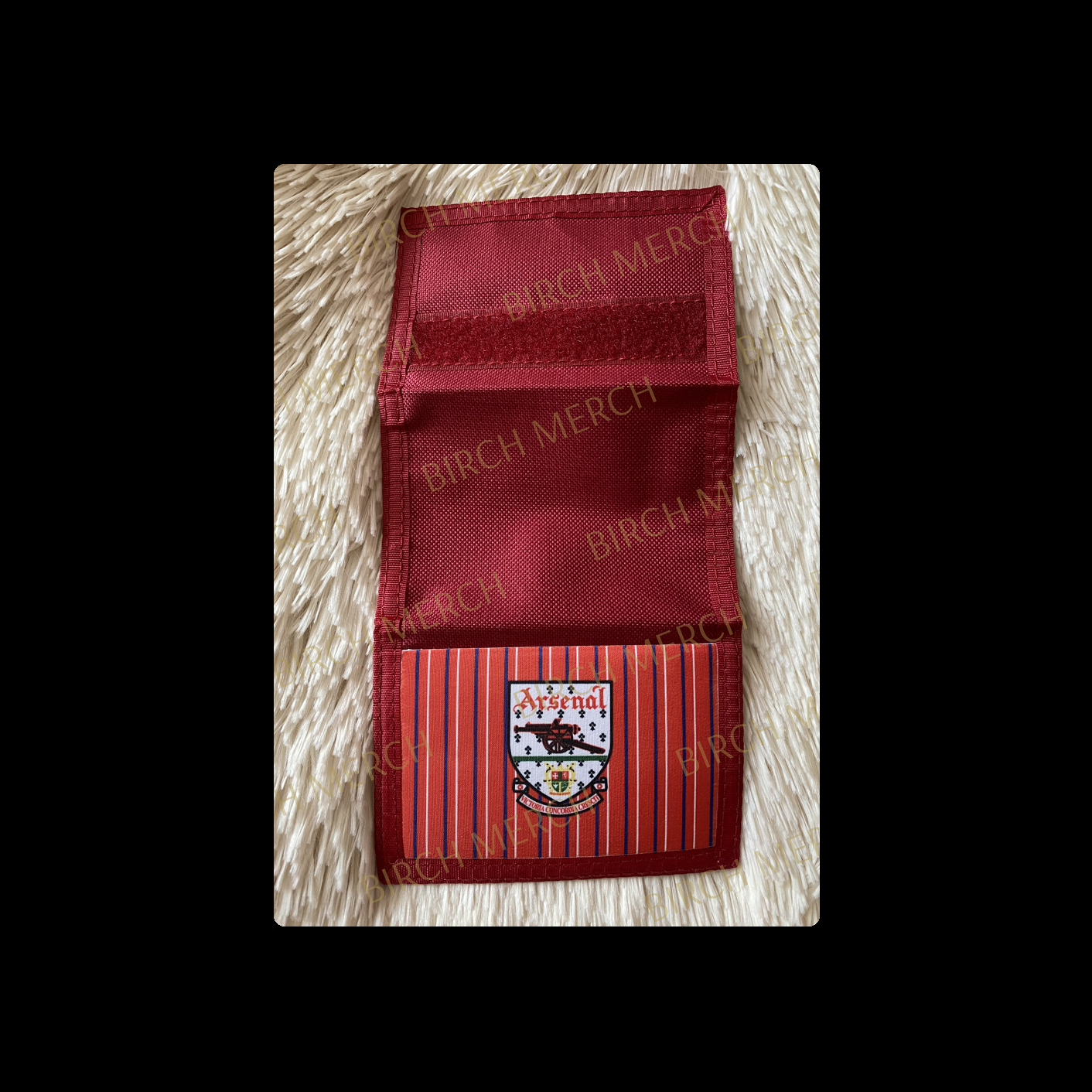 Arsenal 1990-1993 Badge Retro Style Red Nylon Material Wallet 12.5cm x 8cm