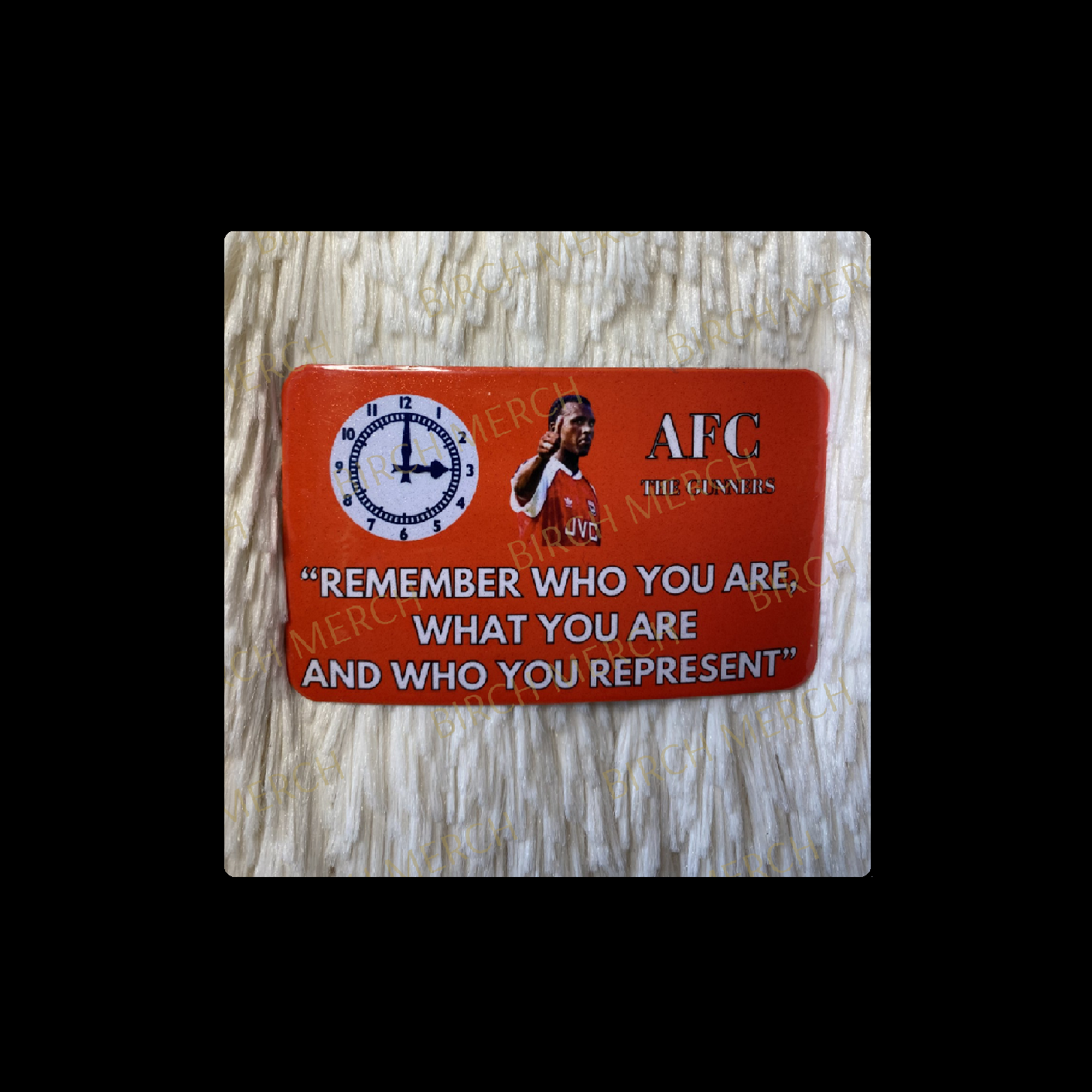 Arsenal Red Rocky Remember Who You Are AFC Rectangular Magnet 9cm x 5.5cm