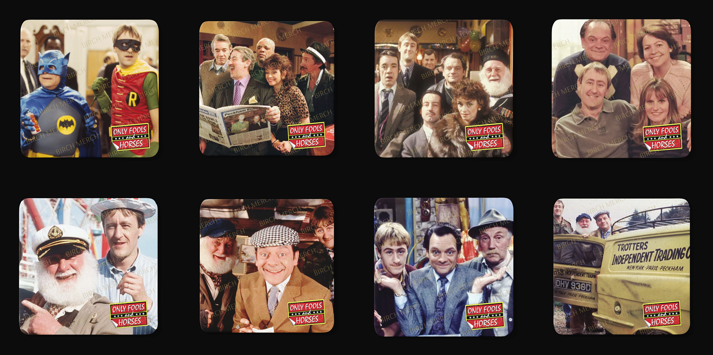 Only Fools & Horses Square 8 Coaster Set 9cm x 9cm